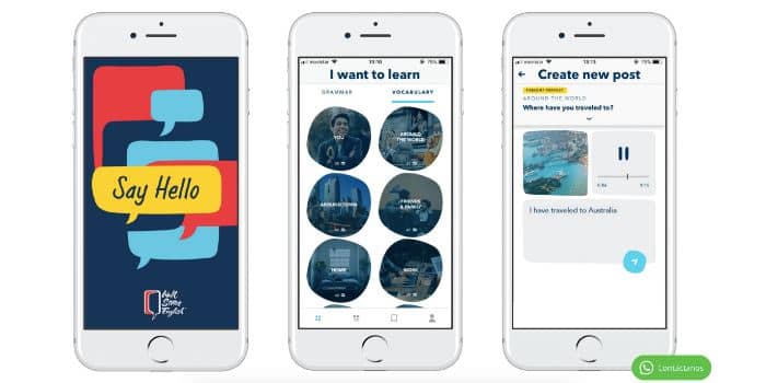 Say Hello App moviles para aprender inglés Wall Street English