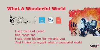 cancion what a wonderful world la letra descargar en word pdf