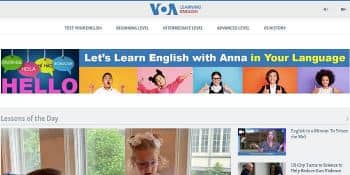 VOA Learning English pagina para Aprender Inglés Americano